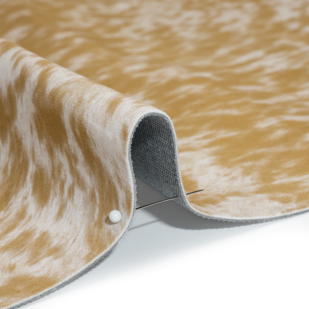 Upholstery Micro Velvet with Woven Backing – Tan and Cream Cheetah Spots Upholstery Micro Velvet with Woven Backing – Tan and Cream Cheetah Spots