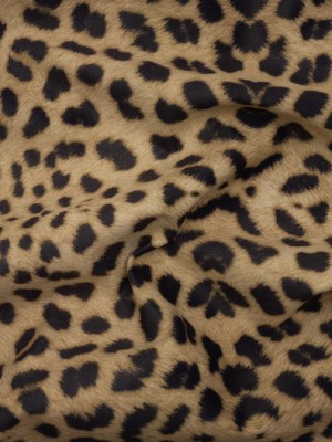 Upholstery Micro Velvet with Woven Backing – Black and Tan Serval Spots Upholstery Micro Velvet with Woven Backing – Black and Tan Serval Spots