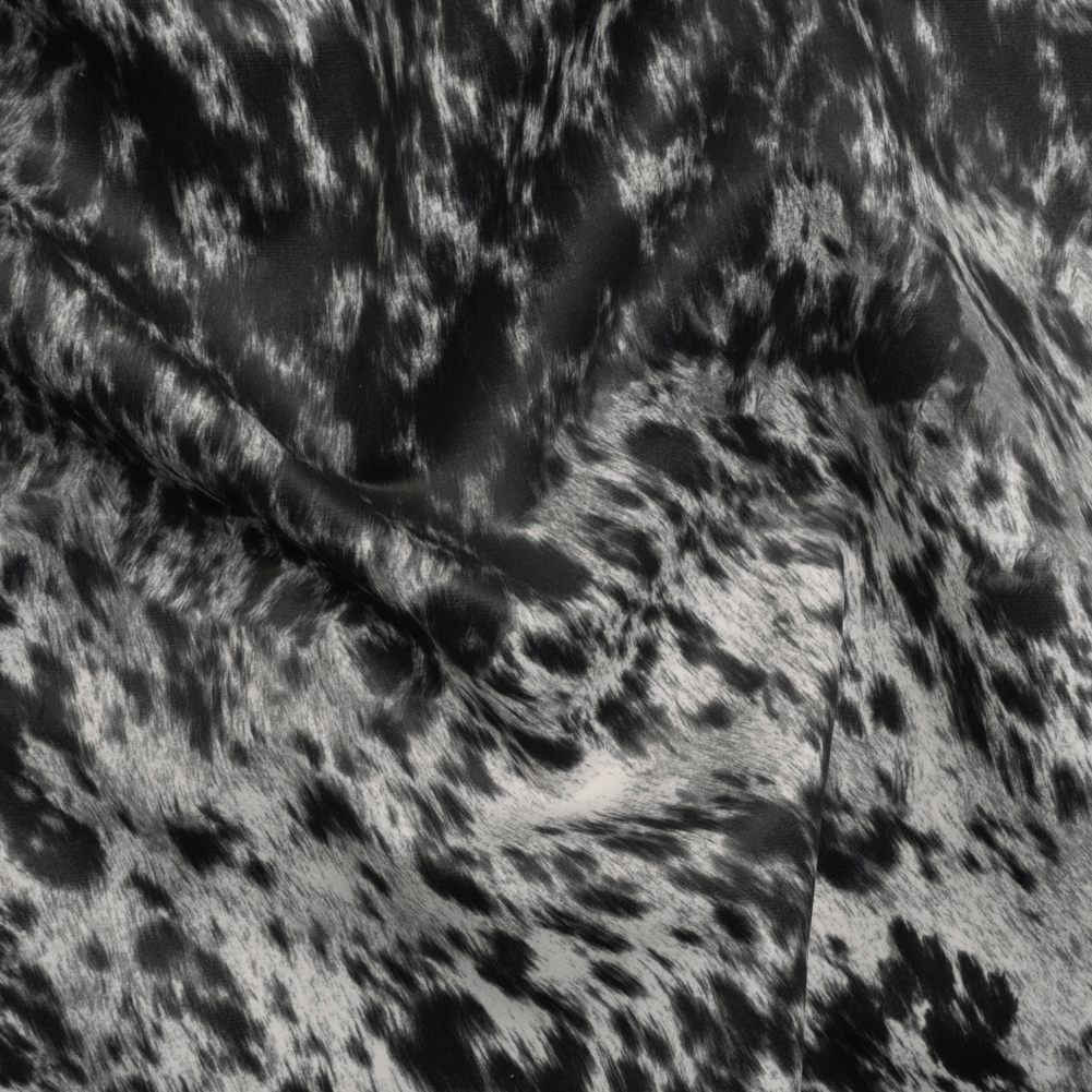 Upholstery Micro Velvet with Woven Backing – Black and White Cheetah Spots Upholstery Micro Velvet with Woven Backing – Black and White Cheetah Spots