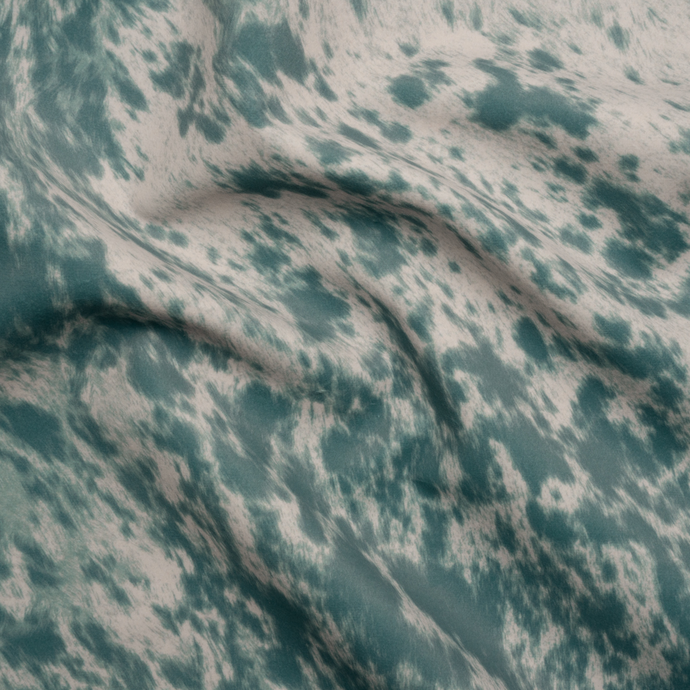 Upholstery Micro Velvet with Woven Backing – Blue and Cream Cheetah Spots Upholstery Micro Velvet with Woven Backing – Blue and Cream Cheetah Spots