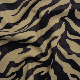 Upholstery Micro Velvet with Woven Backing – Black and Beige Zebra Stripes Upholstery Micro Velvet with Woven Backing – Black and Beige Zebra Stripes