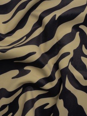 Upholstery Micro Velvet with Woven Backing – Black and Beige Zebra Stripes Upholstery Micro Velvet with Woven Backing – Black and Beige Zebra Stripes