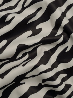Upholstery Micro Velvet with Woven Backing – Black and White Zebra Stripes Upholstery Micro Velvet with Woven Backing – Black and White Zebra Stripes