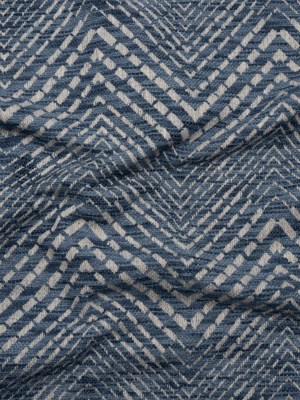Tweedy Boucle Upholstery Jacquard – Marine Chevrons – Linz Collection Tweedy Boucle Upholstery Jacquard – Marine Chevrons – Linz Collection