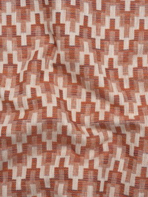 Upholstery Jacquard – Apricot Geometric Zig Zags – Cedarvale Collection Upholstery Jacquard – Apricot Geometric Zig Zags – Cedarvale Collection