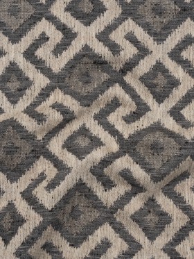 Upholstery Jacquard – Charcoal Greek Key Diamonds – Nikaia Collection Upholstery Jacquard – Charcoal Greek Key Diamonds – Nikaia Collection