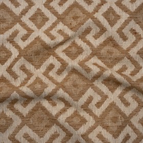 Upholstery Jacquard – Chestnut Greek Key Diamonds – Nikaia Collection Upholstery Jacquard – Chestnut Greek Key Diamonds – Nikaia Collection
