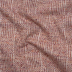 Tweedy Boucle Upholstery Jacquard – Rose Diamond and Stripe Checks – Damietta Collection Tweedy Boucle Upholstery Jacquard – Rose Diamond and Stripe Checks – Damietta Collection
