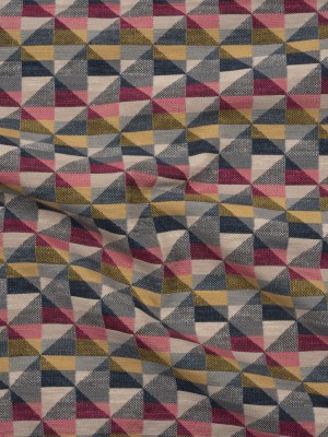 Lightweight Upholstery Jacquard – Rubus Triangles and Squares Lightweight Upholstery Jacquard – Rubus Triangles and Squares