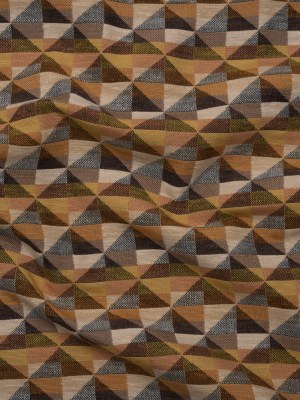 Lightweight Upholstery Jacquard – Spice Triangles and Squares Lightweight Upholstery Jacquard – Spice Triangles and Squares