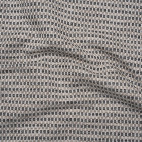 Tweedy Upholstery Jacquard – Stone Basketweave Checks – Gavarnie Collection Tweedy Upholstery Jacquard – Stone Basketweave Checks – Gavarnie Collection