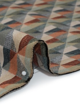 Lightweight Upholstery Jacquard – Apricot Triangles and Squares Lightweight Upholstery Jacquard – Apricot Triangles and Squares