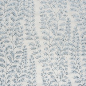 Embroidered Linen Blend Woven – Ice Leafy Plants – Attica Collection Embroidered Linen Blend Woven – Ice Leafy Plants – Attica Collection