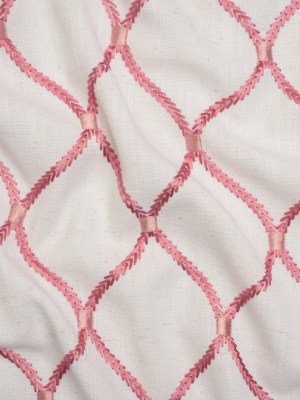 Embroidered Linen Blend Woven – Sorbet Ogees – Gleason Collection Embroidered Linen Blend Woven – Sorbet Ogees – Gleason Collection