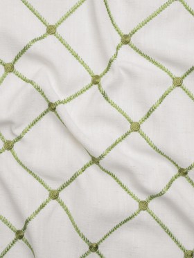 Embroidered Linen Blend Woven – Elm Roses and Diamonds – Tioga Collection Embroidered Linen Blend Woven – Elm Roses and Diamonds – Tioga Collection
