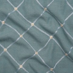 Embroidered Linen Blend Woven – Glacier Roses and Diamonds – Tioga Collection Embroidered Linen Blend Woven – Glacier Roses and Diamonds – Tioga Collection