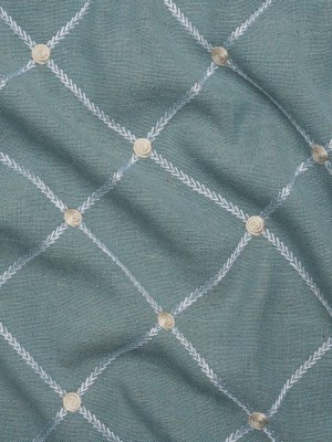 Embroidered Linen Blend Woven – Glacier Roses and Diamonds – Tioga Collection Embroidered Linen Blend Woven – Glacier Roses and Diamonds – Tioga Collection