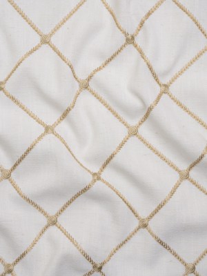 Embroidered Linen Blend Woven – Honey Roses and Diamonds – Tioga Collection Embroidered Linen Blend Woven – Honey Roses and Diamonds – Tioga Collection
