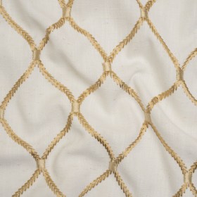 Embroidered Linen Blend Woven – Honey Ogees – Gleason Collection Embroidered Linen Blend Woven – Honey Ogees – Gleason Collection