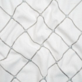Embroidered Linen Blend Woven – Stone Roses and Diamonds – Tioga Collection Embroidered Linen Blend Woven – Stone Roses and Diamonds – Tioga Collection