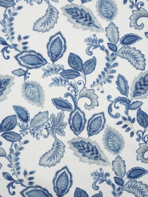 Cotton Canvas Print – Plain Blue Dahlia Floral and Leaves Cotton Canvas Print – Plain Blue Dahlia Floral and Leaves