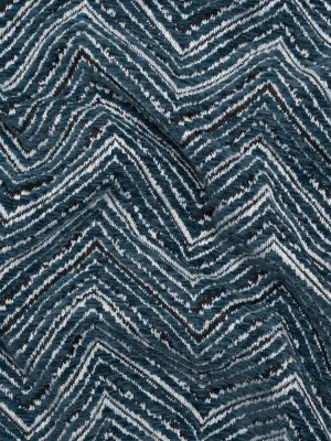 Chenille Upholstery Jacquard – Deep Teal Chevrons – Fleming Collection Chenille Upholstery Jacquard – Deep Teal Chevrons – Fleming Collection