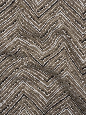 Chenille Upholstery Jacquard – Mud Chevrons – Fleming Collection Chenille Upholstery Jacquard – Mud Chevrons – Fleming Collection