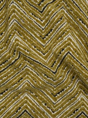 Chenille Upholstery Jacquard – Olive Chevrons – Fleming Collection Chenille Upholstery Jacquard – Olive Chevrons – Fleming Collection