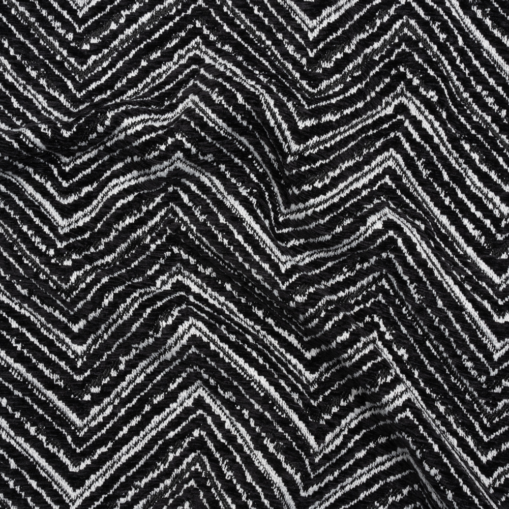 Chenille Upholstery Jacquard – Coal Chevrons – Fleming Collection Chenille Upholstery Jacquard – Coal Chevrons – Fleming Collection