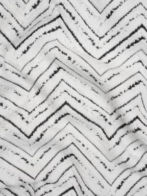 Chenille Upholstery Jacquard – White Chevrons – Fleming Collection Chenille Upholstery Jacquard – White Chevrons – Fleming Collection