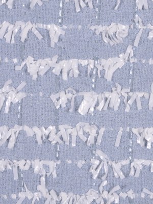 English Powder Blue Eyelash Fringe Tweed English Powder Blue Eyelash Fringe Tweed