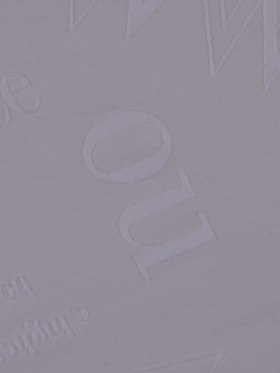 Italian White Flocked-Letter Cotton Italian White Flocked-Letter Cotton