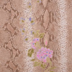 Beige/Kiwi/Orchid/Gold Reptile-Floral Cotton-Lycra Twill Beige/Kiwi/Orchid/Gold Reptile-Floral Cotton-Lycra Twill