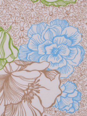 White/Beige/Sky Blue/Kiwi Multicolor Floral Cotton Print White/Beige/Sky Blue/Kiwi Multicolor Floral Cotton Print