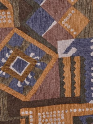 Olivem Moss and Wheat Geometric Waxed Silk and Cotton Blend Olivem Moss and Wheat Geometric Waxed Silk and Cotton Blend