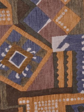 Olivem Moss and Wheat Geometric Waxed Silk and Cotton Blend Olivem Moss and Wheat Geometric Waxed Silk and Cotton Blend