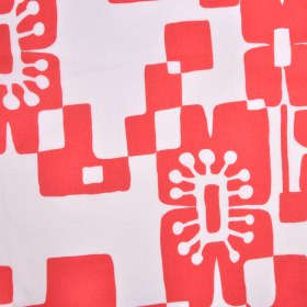 Dark Coral and Ivory Cotton Print Dark Coral and Ivory Cotton Print