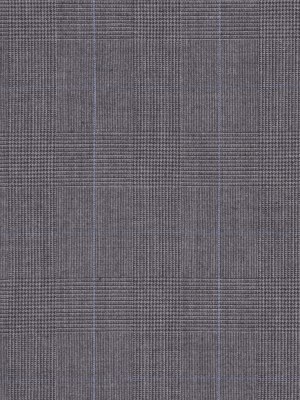 Cotton Suiting Fabric – Gray and Chalk Blue Glen Plaid – Made in Italy Cotton Suiting Fabric – Gray and Chalk Blue Glen Plaid – Made in Italy