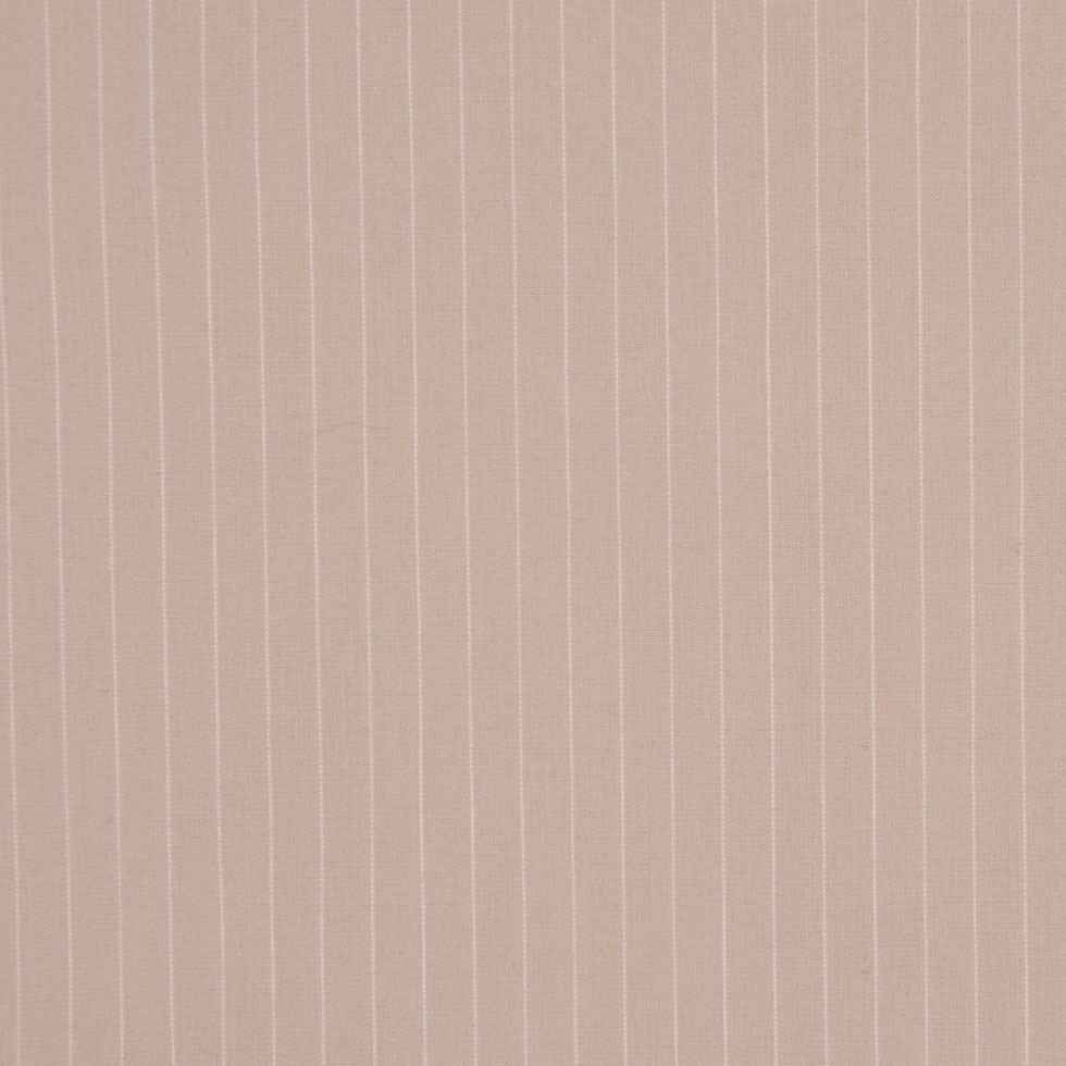 Italian Birch/Fog Pin Striped Smooth Stretch Cotton Suiting Italian Birch/Fog Pin Striped Smooth Stretch Cotton Suiting