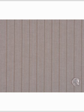 Italian Taupe and Pale Blue Striped Cotton Shirting Italian Taupe and Pale Blue Striped Cotton Shirting