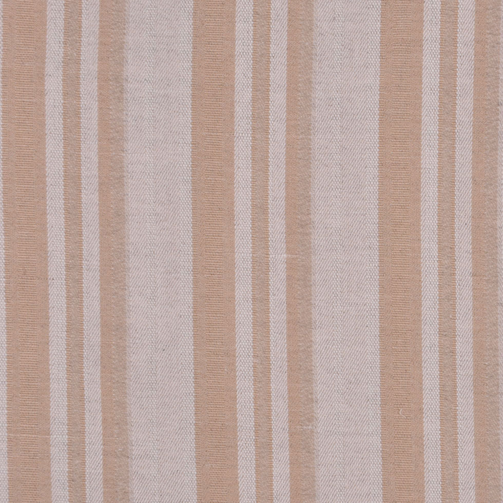 Italian Oatmeal and Tan Striped Cotton Suiting Italian Oatmeal and Tan Striped Cotton Suiting