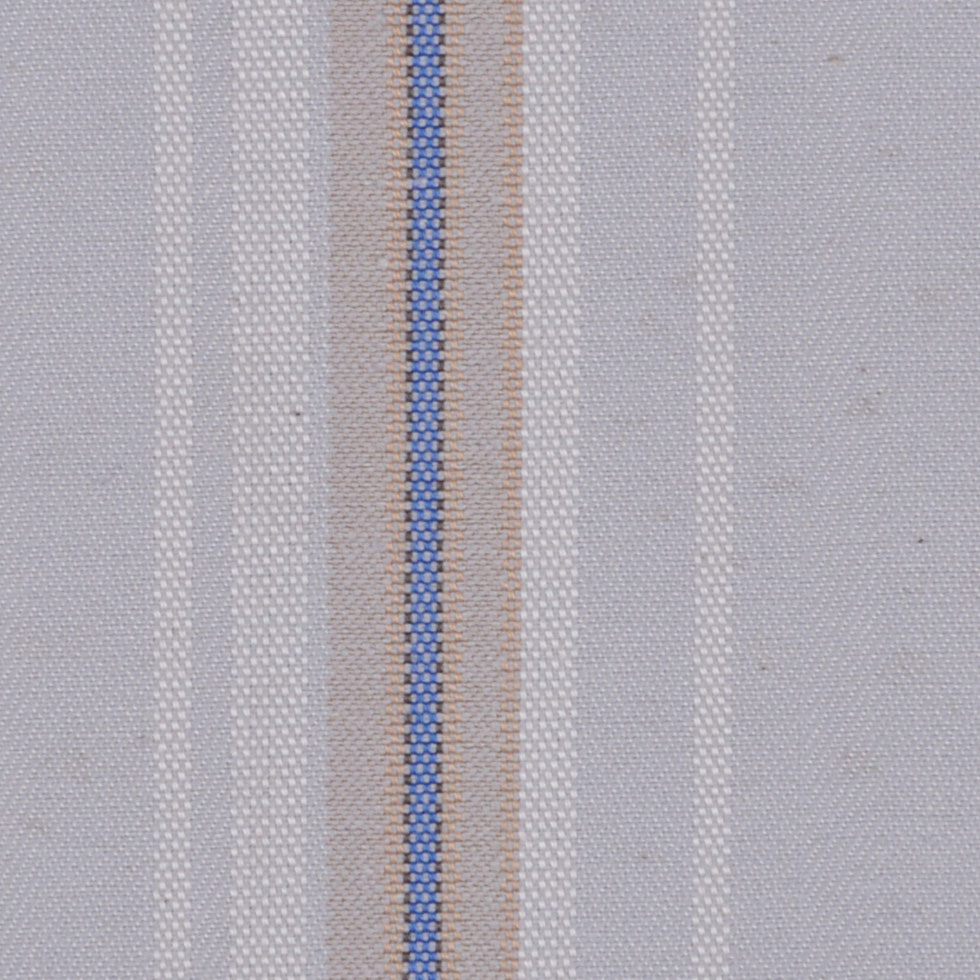 Italian Pale Gray Striped Cotton Suiting Italian Pale Gray Striped Cotton Suiting