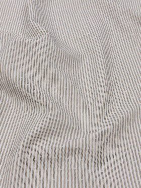 White and Tan Striped Cotton Woven White and Tan Striped Cotton Woven