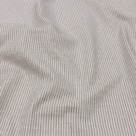 White and Tan Striped Cotton Woven White and Tan Striped Cotton Woven