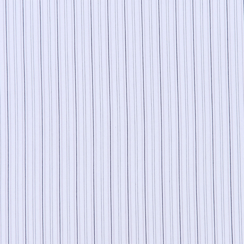 Cool White Striped Stretch Cotton Shirting Cool White Striped Stretch Cotton Shirting