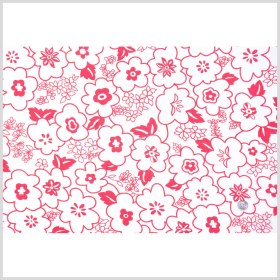 Italian Cerise and White Cotton-Blend Jersey Italian Cerise and White Cotton-Blend Jersey