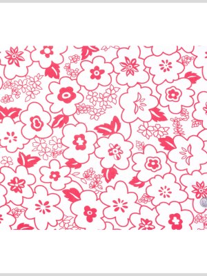 Italian Cerise and White Cotton-Blend Jersey Italian Cerise and White Cotton-Blend Jersey