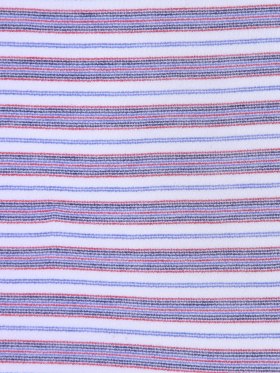 Italian Red, White and Blue Pencil Striped Cotton Knit Italian Red, White and Blue Pencil Striped Cotton Knit