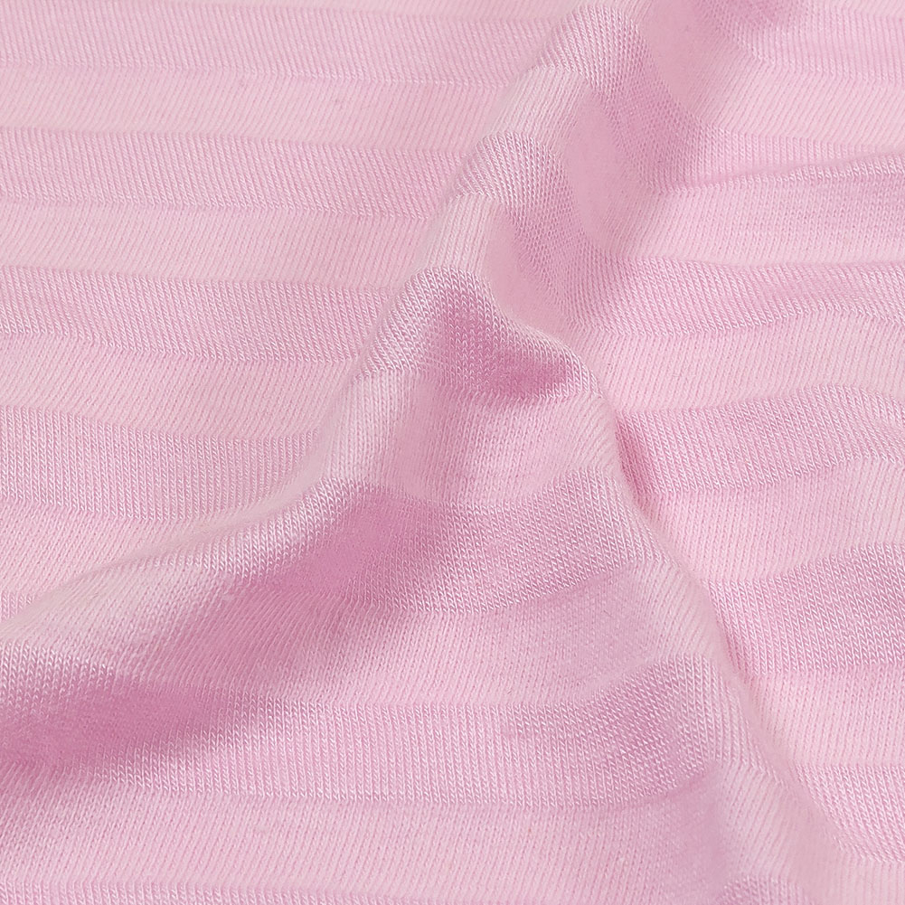 Baby Pink Tonal Stripes Cotton and Rayon Jersey Baby Pink Tonal Stripes Cotton and Rayon Jersey