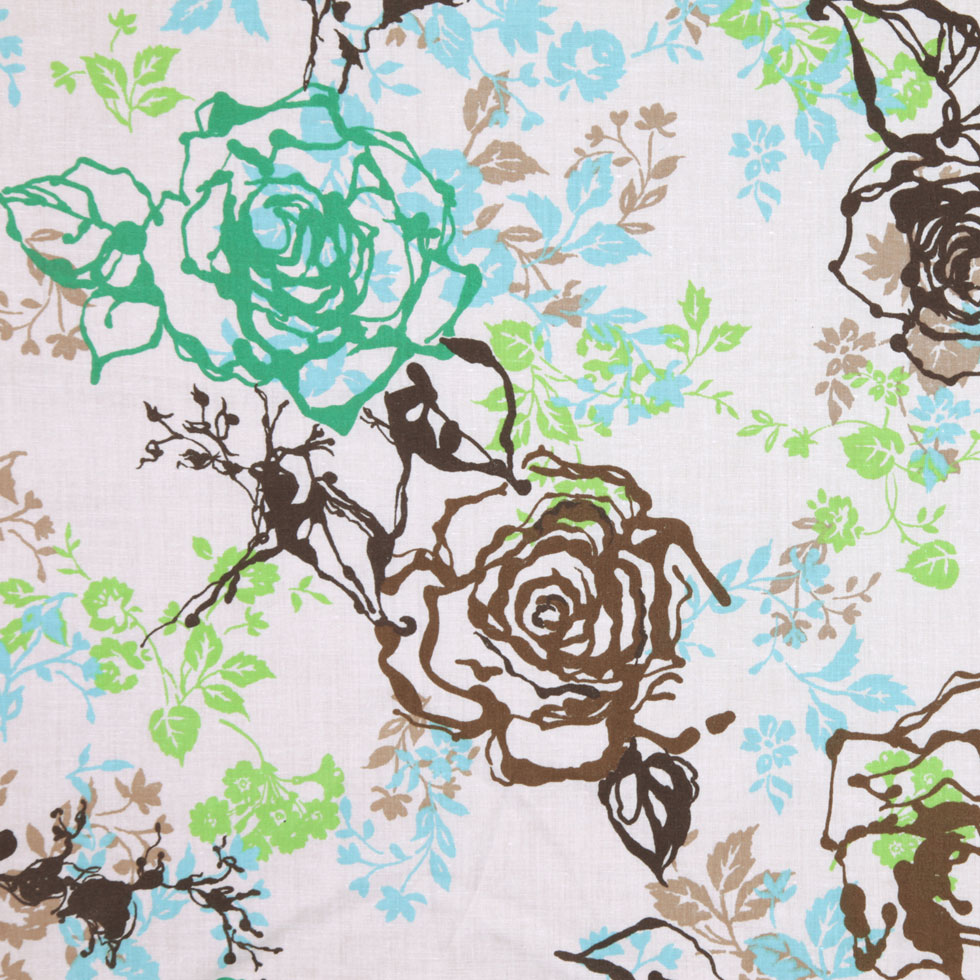 Multicolor Floral Cotton Batiste Multicolor Floral Cotton Batiste